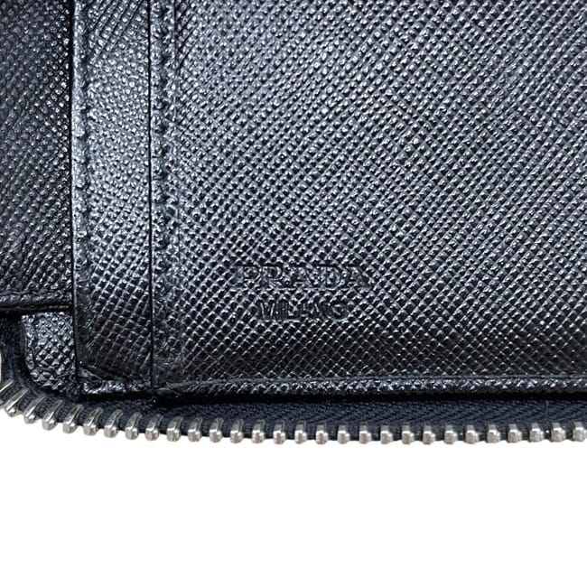Prada Zip Around Wallet Organizer Black Nero Saffiano Leather — view 4