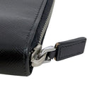 Prada Zip Around Wallet Organizer Black Nero Saffiano Leather — view 9