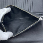 Prada Zip Around Wallet Organizer Black Nero Saffiano Leather — view 3
