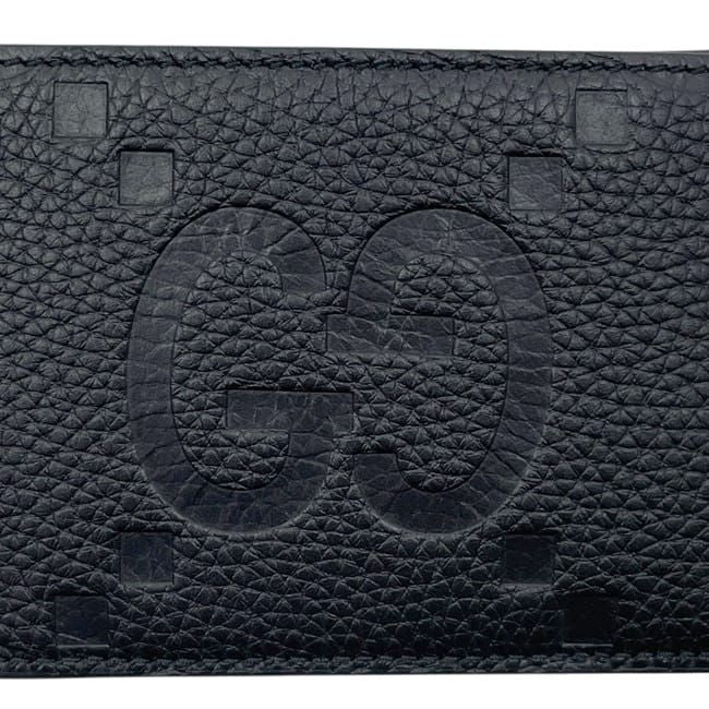 Gucci Card Case Holder Black GG Jumbo Leather — view 6