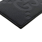Gucci Card Case Holder Black GG Jumbo Leather — view 7