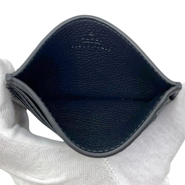 Gucci Card Case Holder Black GG Jumbo Leather — view 4