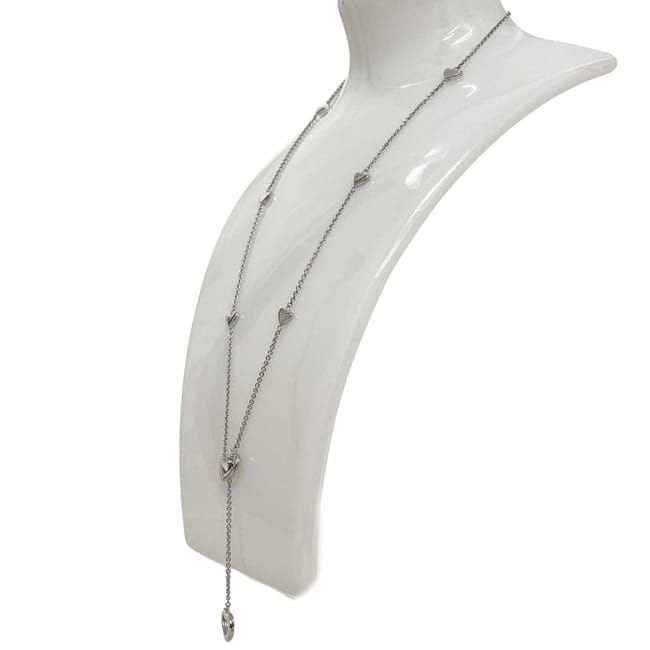 Tiffany & Co Heart Link Lariat Necklace Silver Polished 925 Sterling — view 2