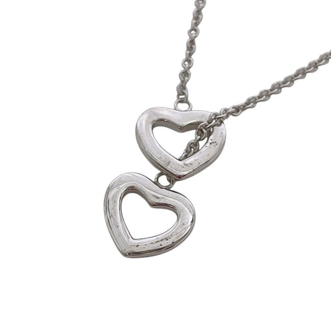 Tiffany & Co Heart Link Lariat Necklace Silver Polished 925 Sterling — view 6