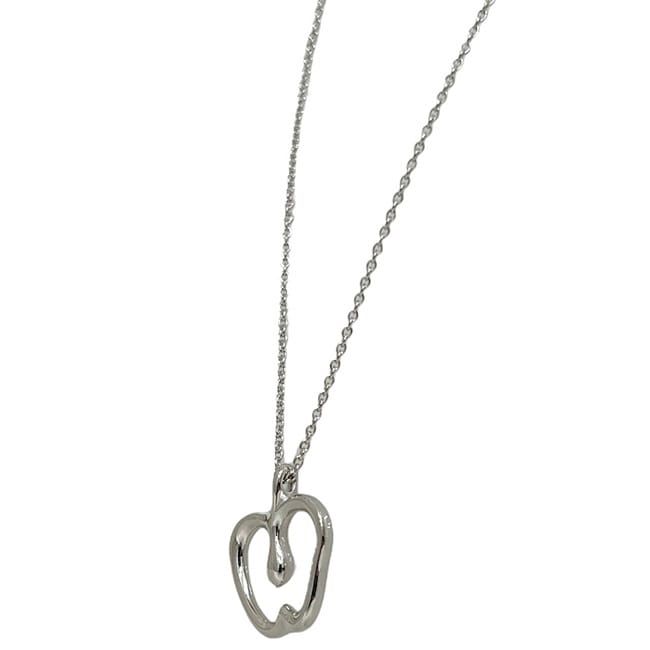 Tiffany & Co Apple Necklace Silver Elsa Peretti Polished 925 Sterling — view 2