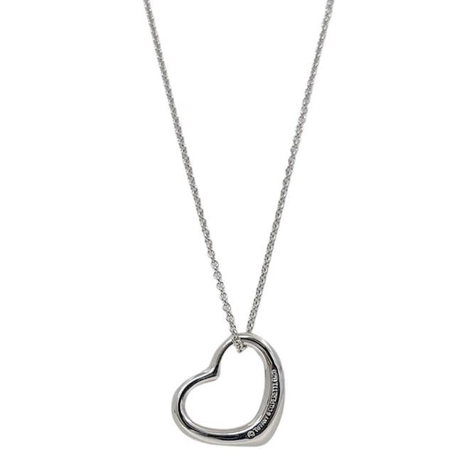 Tiffany & Co Open Heart Necklace Silver Elsa Peretti Polished 925 Sterling 22 — view 3
