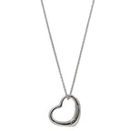 Tiffany & Co Open Heart Necklace Silver Elsa Peretti Polished 925 Sterling 22 — view 3