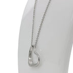 Tiffany & Co Open Heart Necklace Silver Elsa Peretti Polished 925 Sterling 22 — view 2