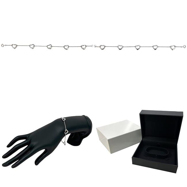 Tiffany & Co Open Heart Bracelet Silver Elsa Peretti Polished 925 Sterling — view 2