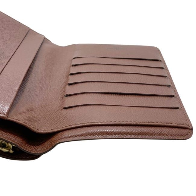 Louis Vuitton Bifold Wallet Porte Papier Zip Brown Monogram Canvas — view 7