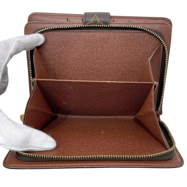 Louis Vuitton Bifold Wallet Porte Papier Zip Brown Monogram Canvas — view 4