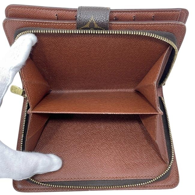 Louis Vuitton Bifold Wallet Porte Papier Zip Brown Monogram Canvas — view 3