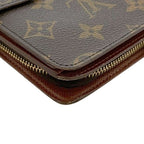 Louis Vuitton Bifold Wallet Porte Papier Zip Brown Monogram Canvas — view 9
