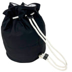 Chanel Drawstring Bag Black Pool Bag Canvas Vinyl — view 4