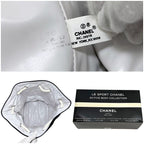 Chanel Drawstring Bag Black Pool Bag Canvas Vinyl — view 6