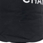 Chanel Drawstring Bag Black Pool Bag Canvas Vinyl — view 7