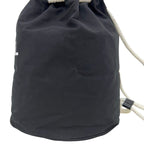 Chanel Drawstring Bag Black Pool Bag Canvas Vinyl — view 8
