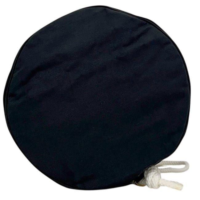Chanel Drawstring Bag Black Pool Bag Canvas Vinyl — view 5