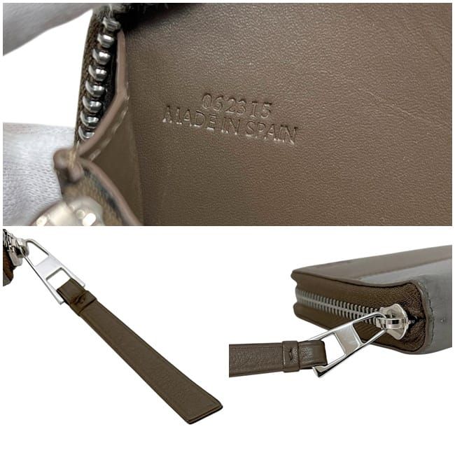 Loewe Zip Around Wallet Beige Brown Puzzle Organizer Leather — view 6