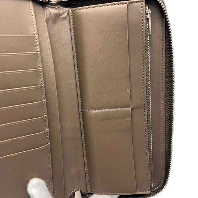 Loewe Zip Around Wallet Beige Brown Puzzle Organizer Leather — view 5