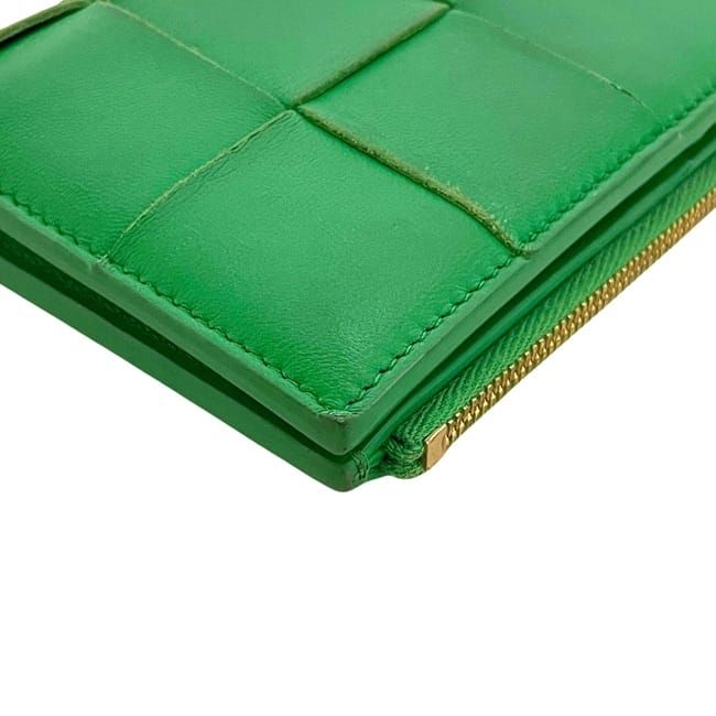 Bottega Veneta Bifold Wallet Green Maxi Intrecciato Compact Leather — view 7
