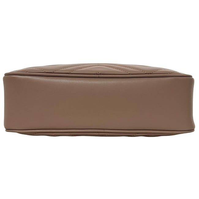 Gucci Chain Shoulder Bag Beige GG Marmont Leather — view 6