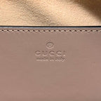 Gucci Chain Shoulder Bag Beige GG Marmont Leather — view 4