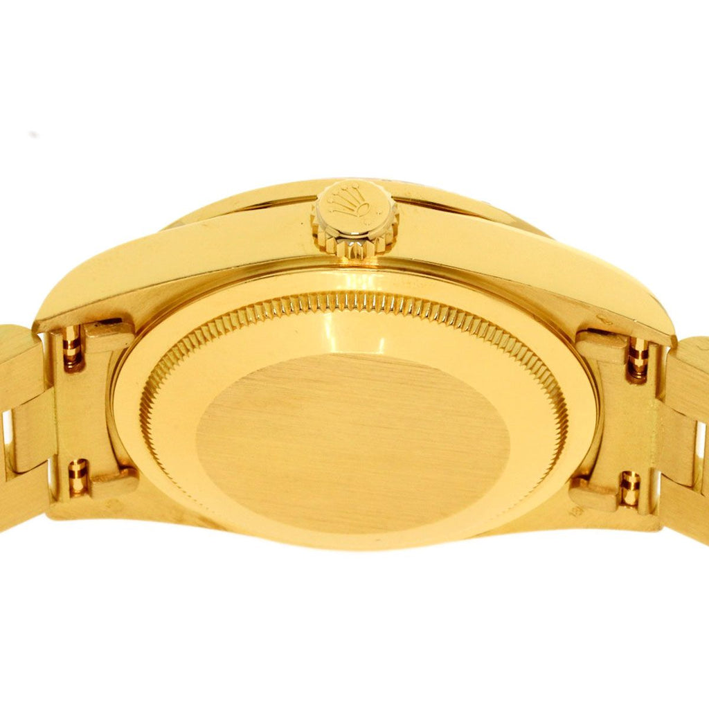 Rolex Day Date Bezel Lug Diamond Watch 18k Yellow Gold — view 6