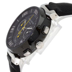 Louis Vuitton Tambour in Black Chronograph Watch SS Leather — view 5