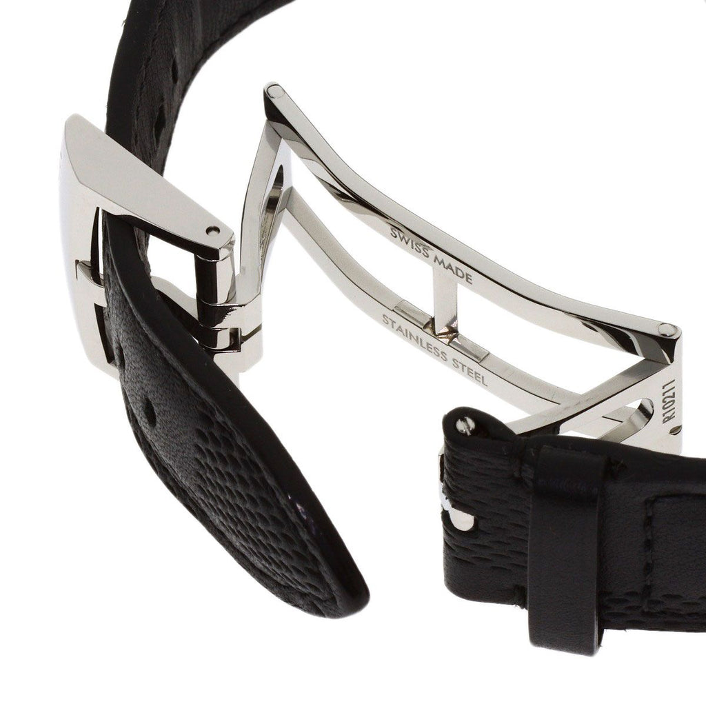 Louis Vuitton Tambour in Black Chronograph Watch SS Leather — view 7