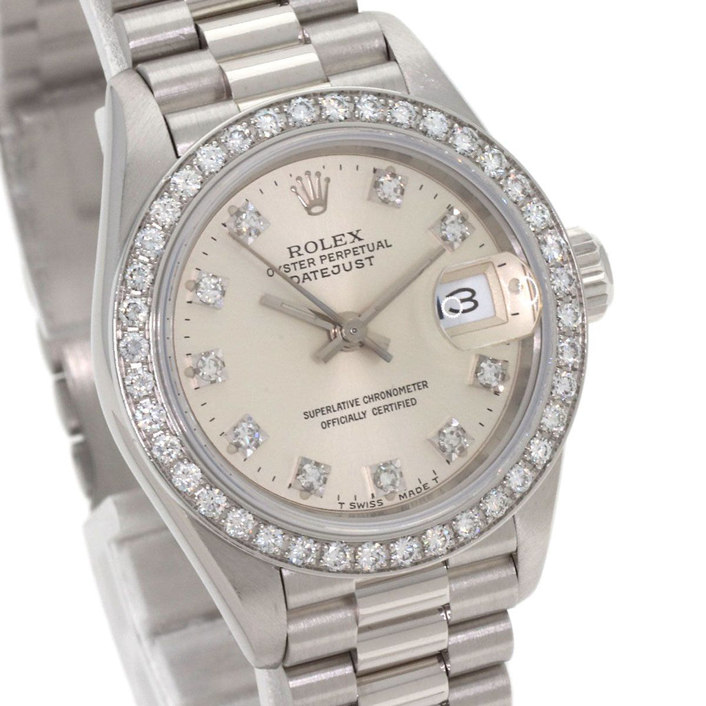 Rolex Datejust Diamond Watch PT — view 4