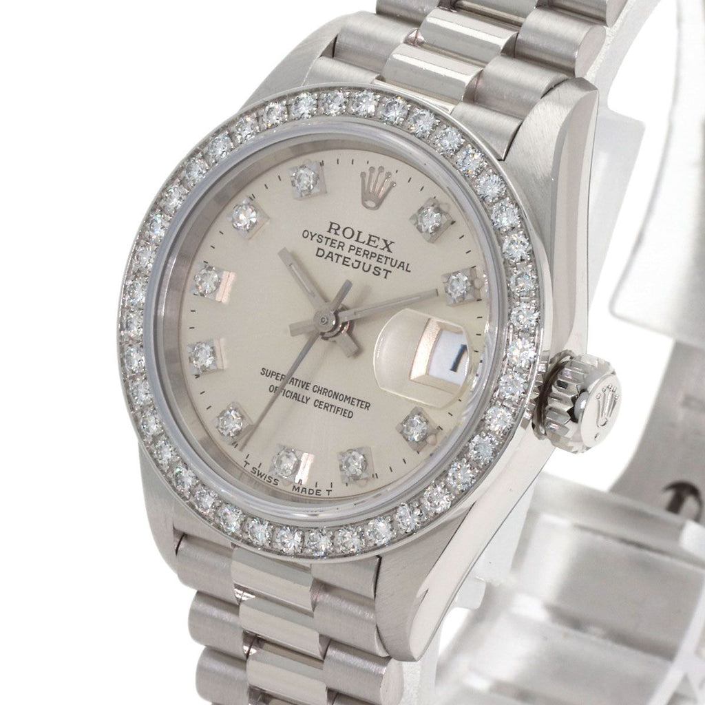 Rolex Datejust Diamond Watch PT — view 3