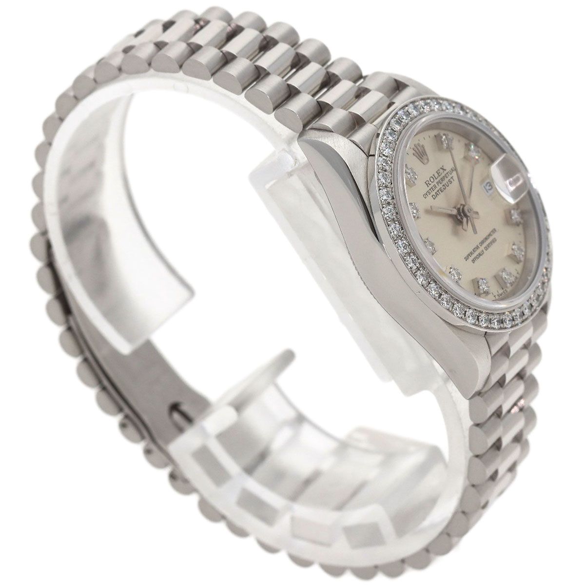 Rolex Datejust Diamond Watch PT — view 2