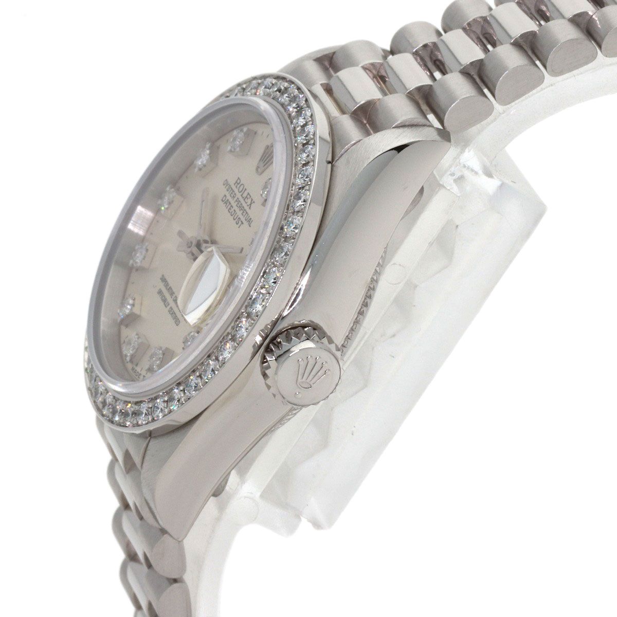 Rolex Datejust Diamond Watch PT — view 5