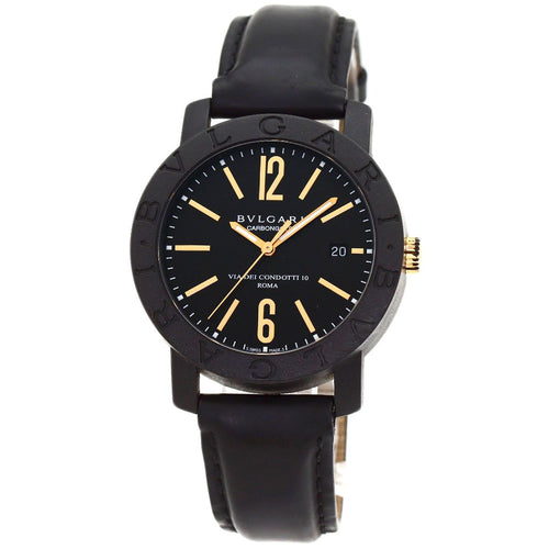 Bvlgari Carbon Gold Watch Leather
