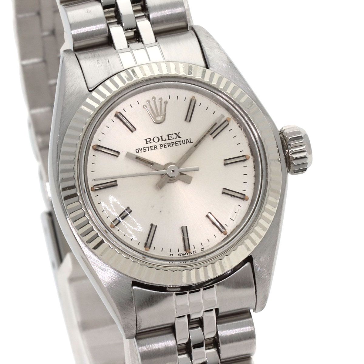 Rolex Oyster Perpetual Vintage Watch SS White Gold — view 4