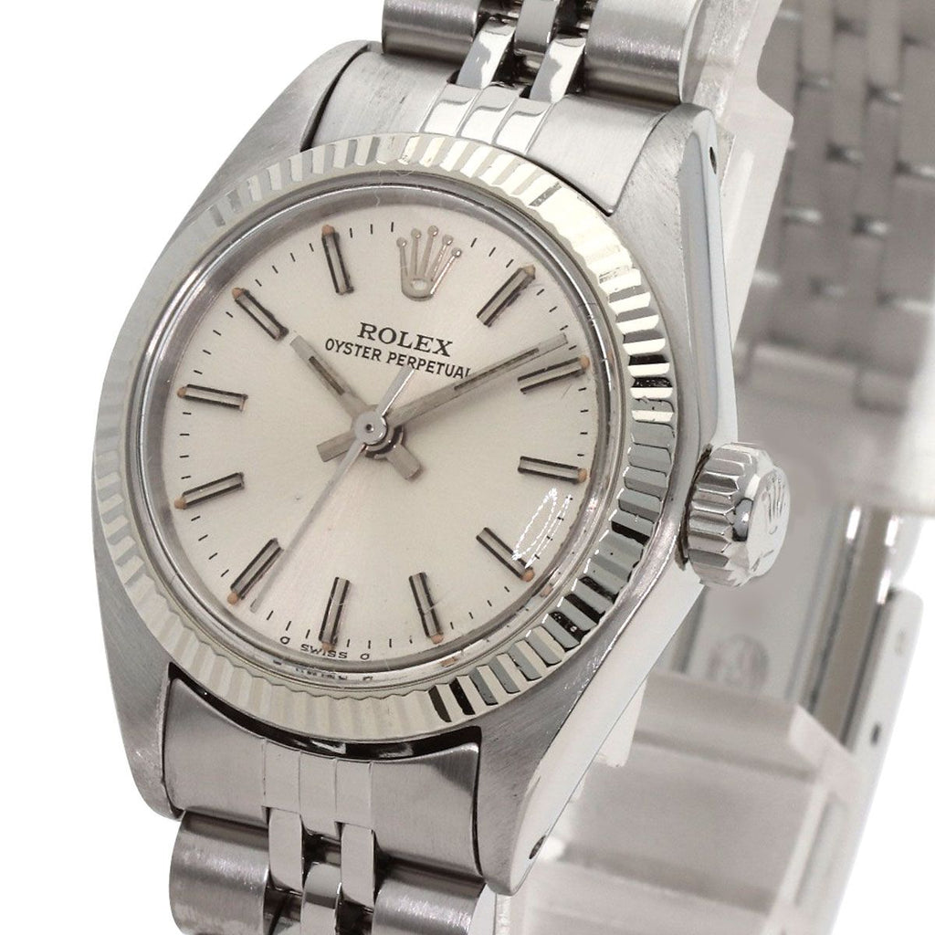 Rolex Oyster Perpetual Vintage Watch SS White Gold — view 3