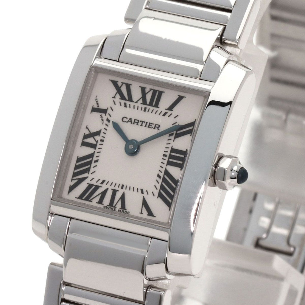 Cartier Tank Francaise SM Watch 18k White Gold — view 3