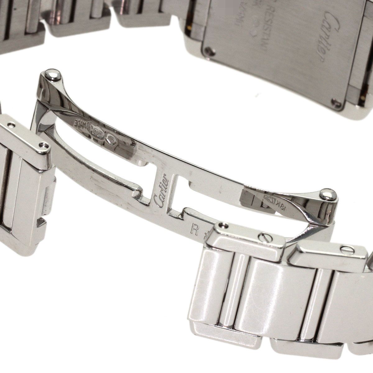Cartier Tank Francaise SM Watch 18k White Gold — view 7