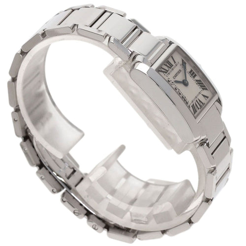 Cartier Tank Francaise SM Watch 18k White Gold — view 2