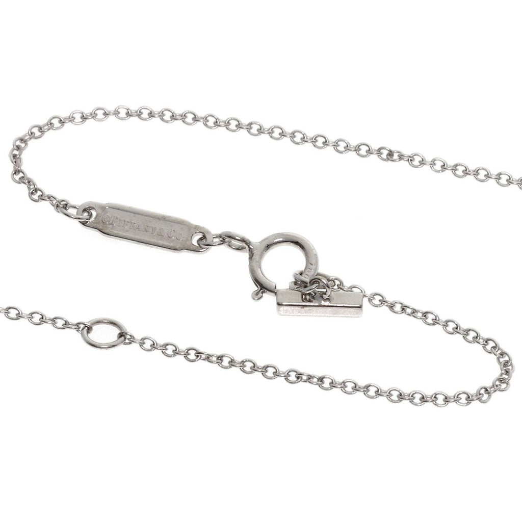 Tiffany & Co T Smile Mini Diamond Necklace 18k White Gold — view 3