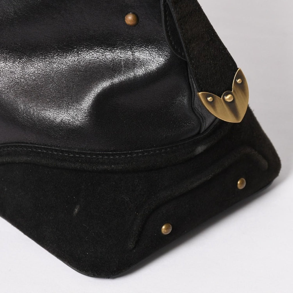 Dior Jeanne Handbag Calfskin Suede Galliano Era Metal Plate Studs Gold — view 6