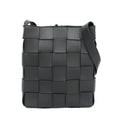 Bottega Veneta Ten Cassette Messenger Bag Black Leather