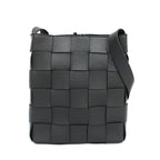 Bottega Veneta Ten Cassette Messenger Bag Black Leather