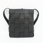 Bottega Veneta Ten Cassette Messenger Bag Black Leather — view 2