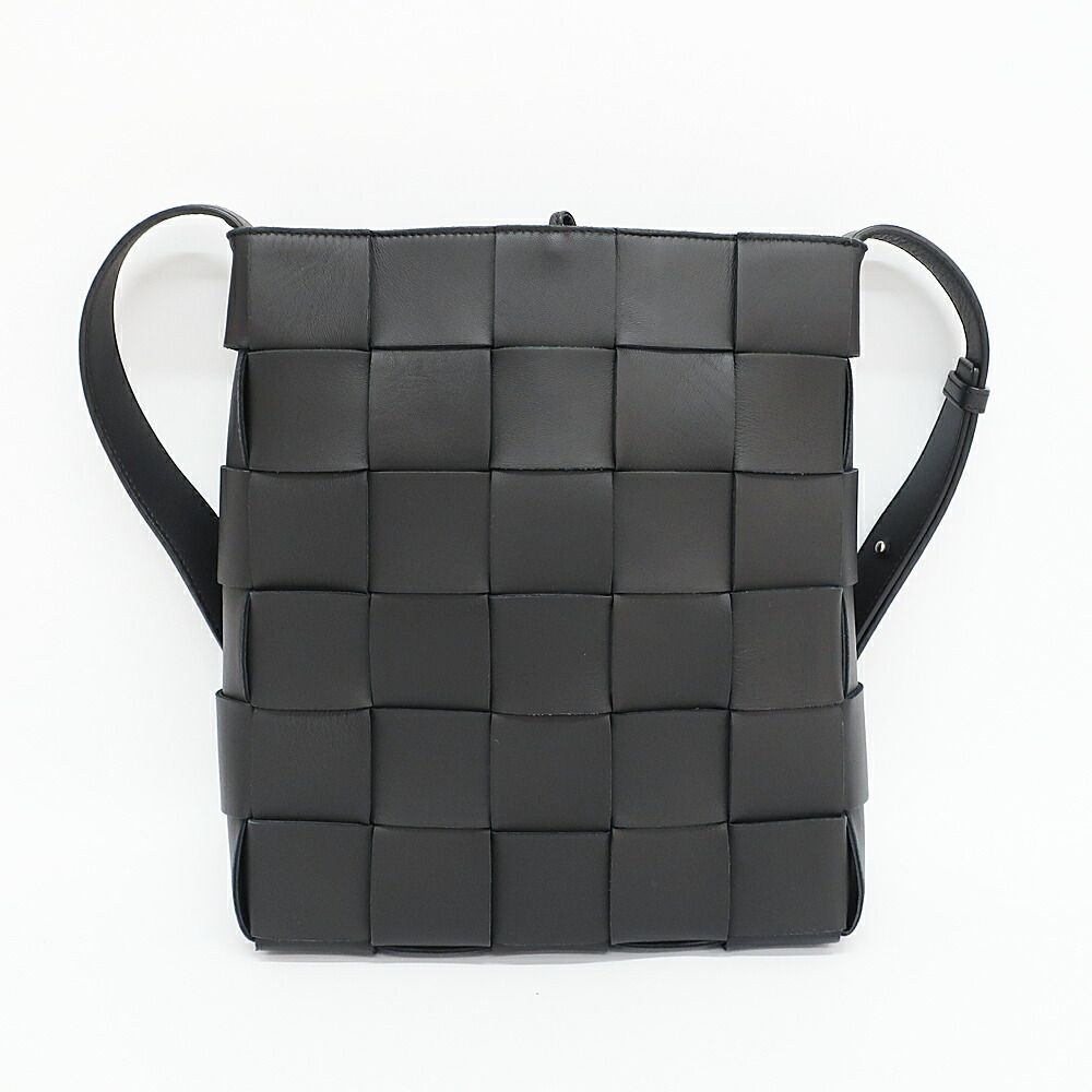 Bottega Veneta Ten Cassette Messenger Bag Black Leather — view 2