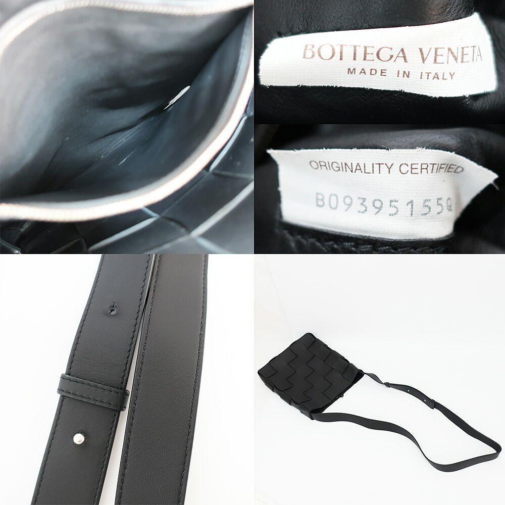Bottega Veneta Ten Cassette Messenger Bag Black Leather — view 7