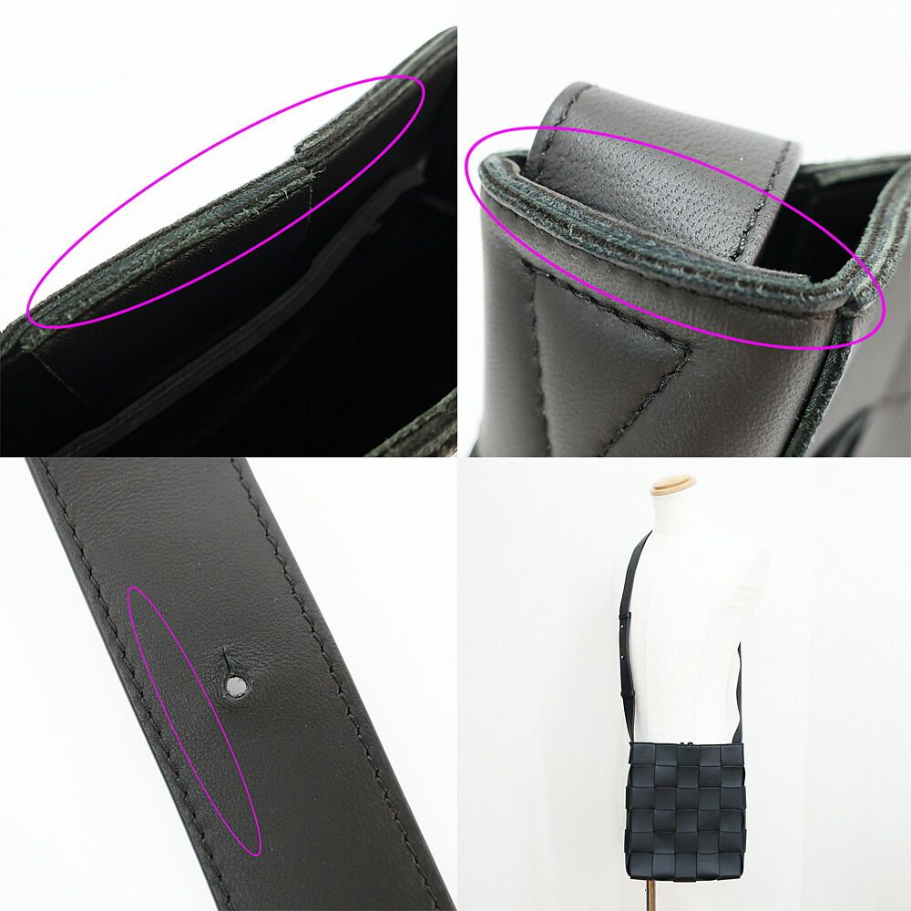 Bottega Veneta Ten Cassette Messenger Bag Black Leather — view 9