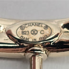 Chanel Brooch CC Logo Turnlock Quilted Bag Motif Gold Black Pin Badge 23c — view 7