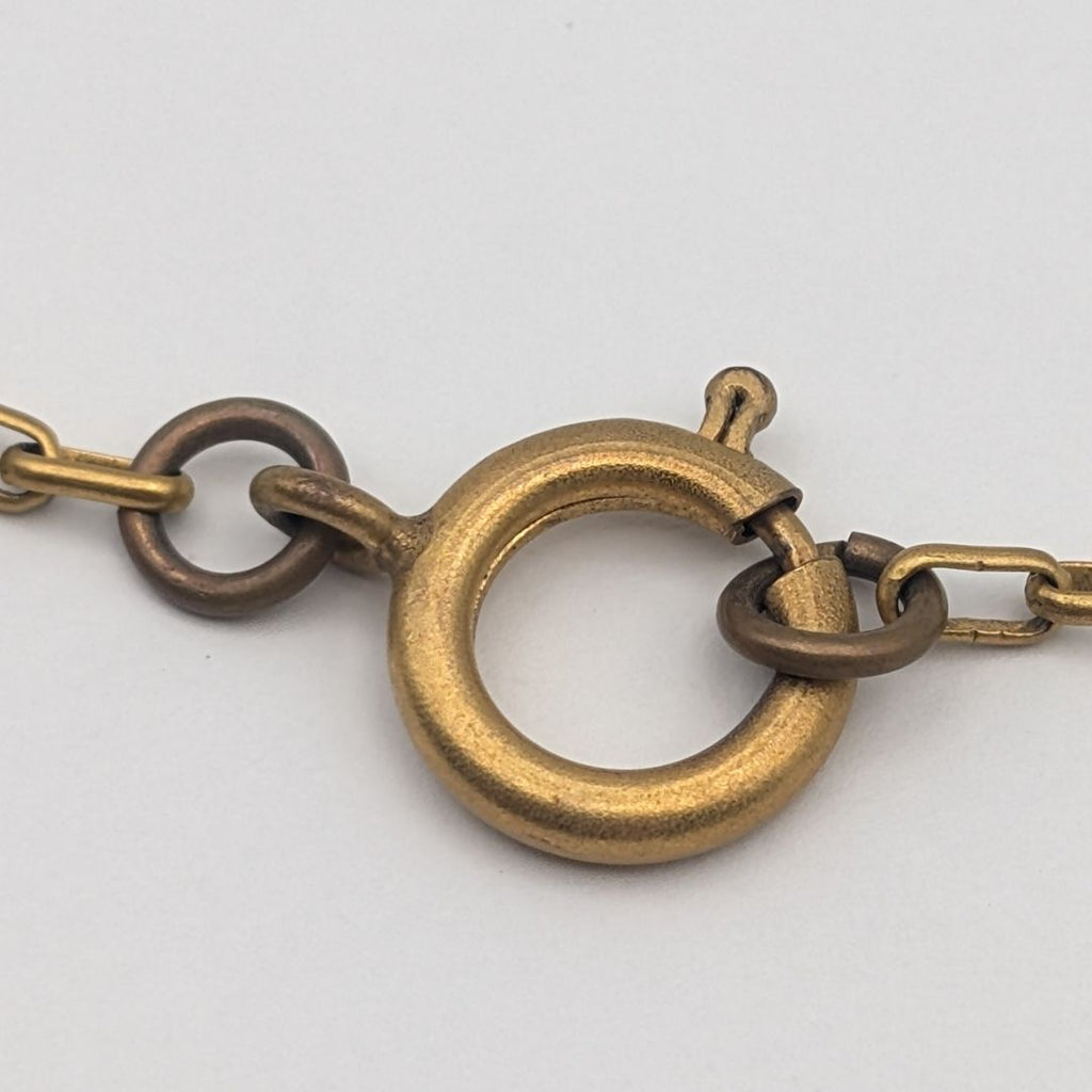 Chanel CC Logo Gold Necklace Round Pendant First Era Vintage — view 3
